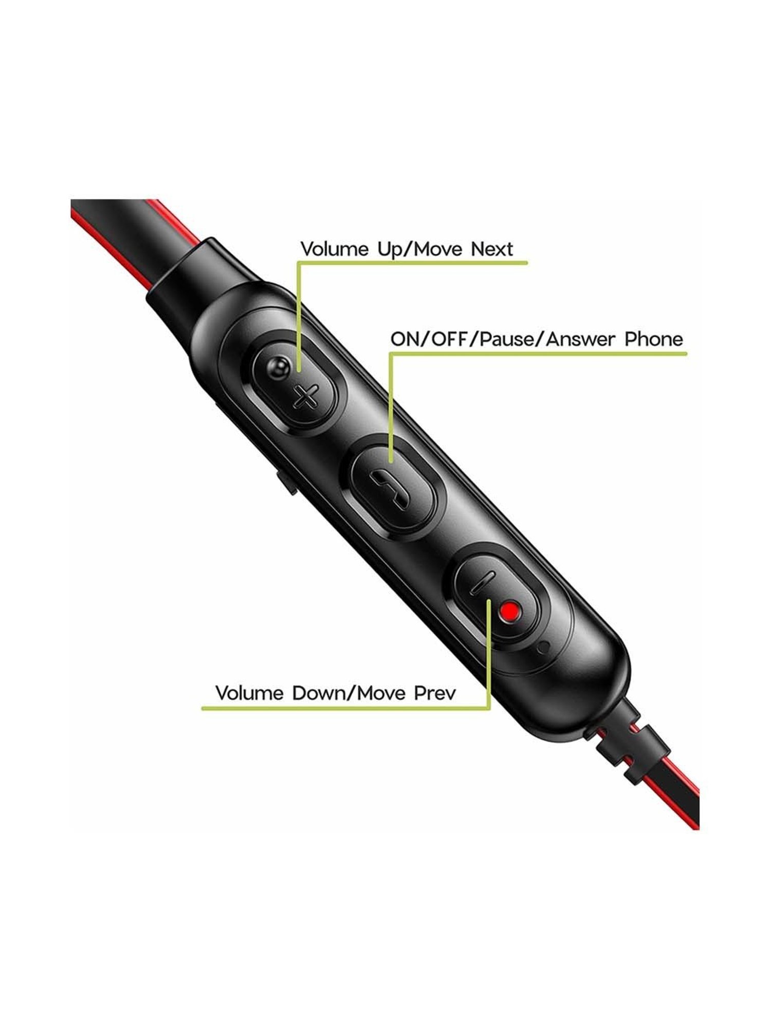 Maxx NX6 Wireless Neckband with Noise Cancellation (Black/Red)