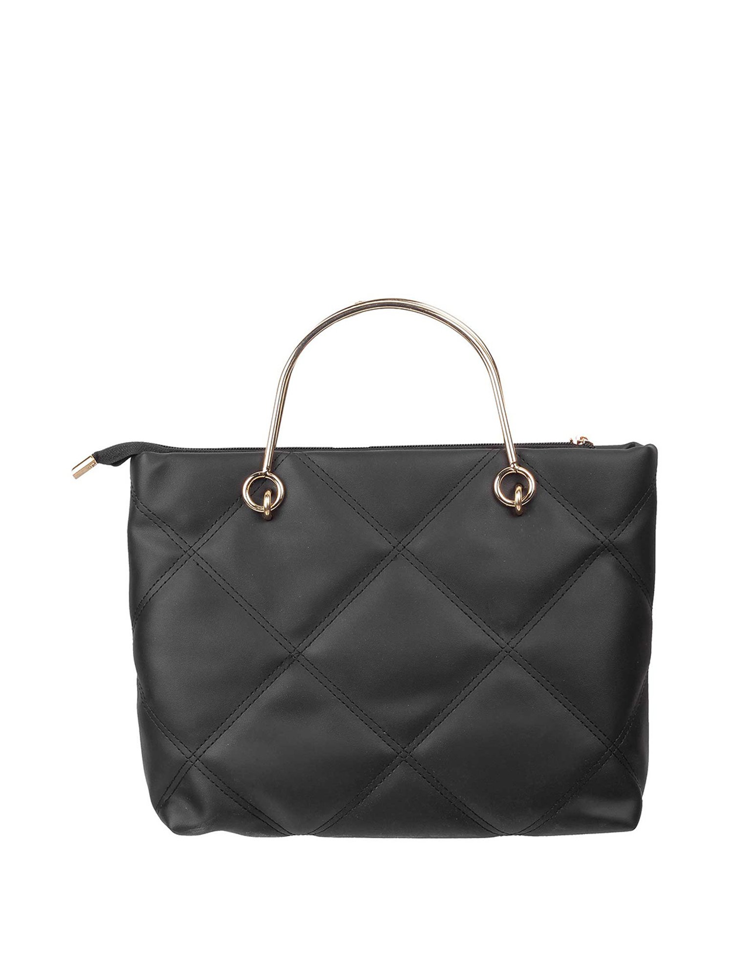 Walkway Black Synthetic Quilted Handbag
