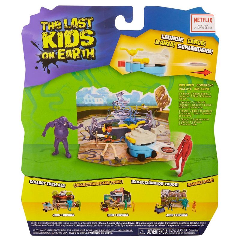 The Last Kids on Earth Quint Action Figure 2.5" - Hero Pack Playset with 2 Zombies & Disk Launcher