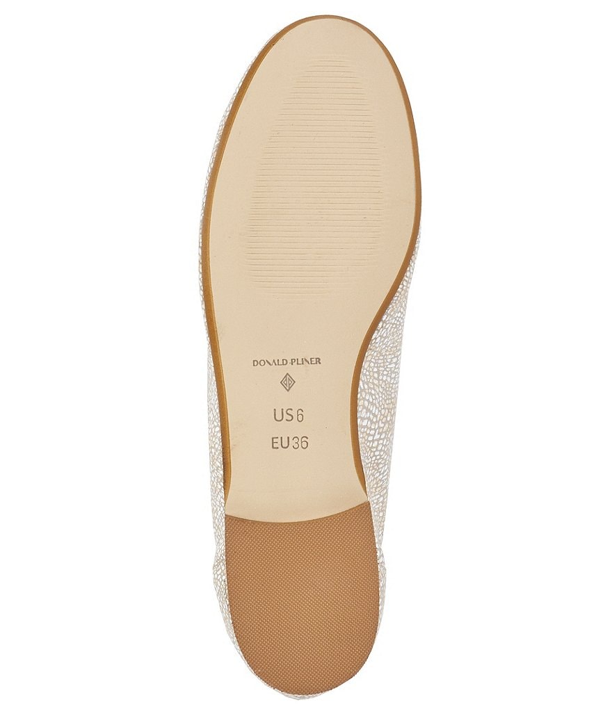 Donald Pliner Balton Pebbled Metallic Leather Loafers