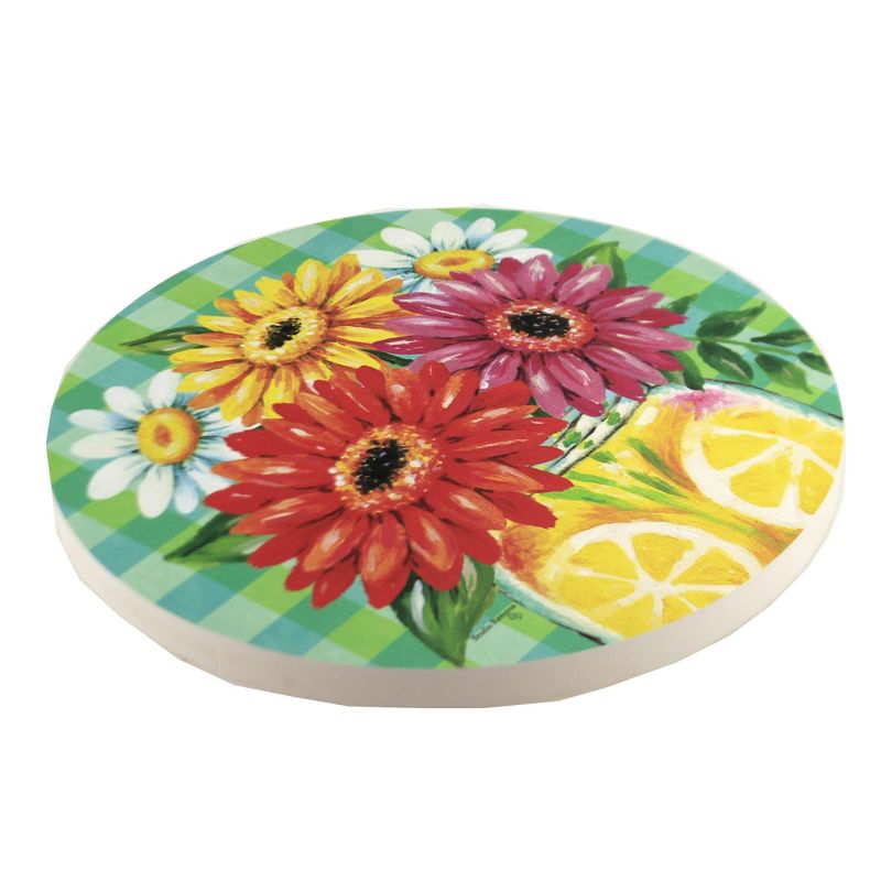 Home & Garden 12.0" Gerberas Lemons Stepping Stone Spring Summer Daisy Flower Custom Decor  -  Stepping Stones And Pathways