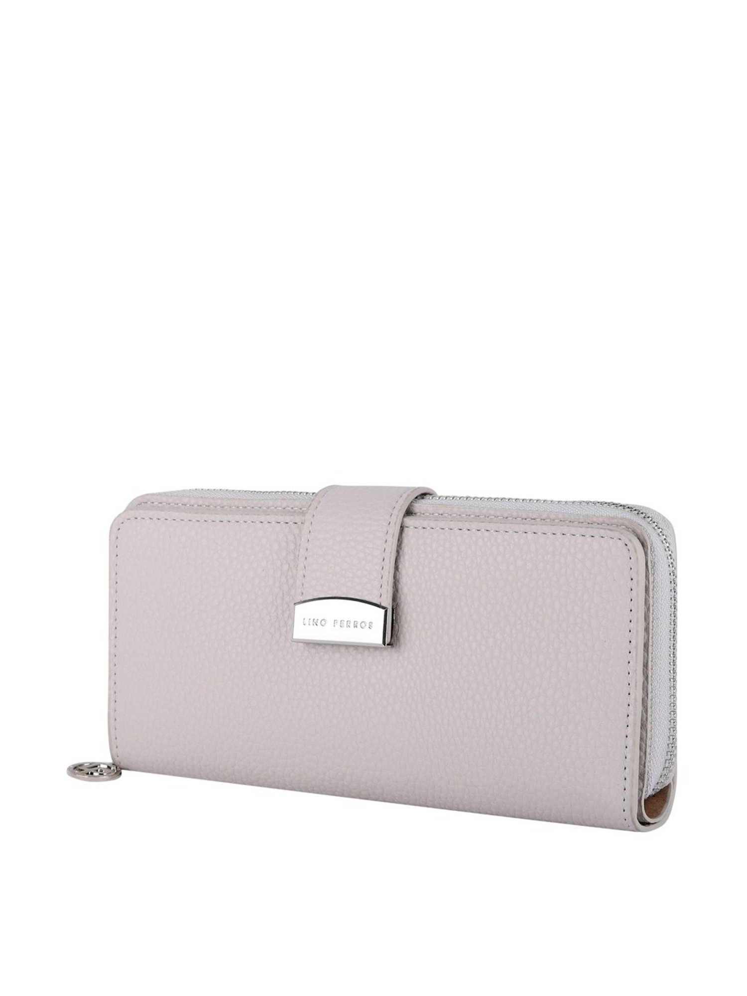 Lino Perros Grey Solid Bi-Fold Wallet for Women