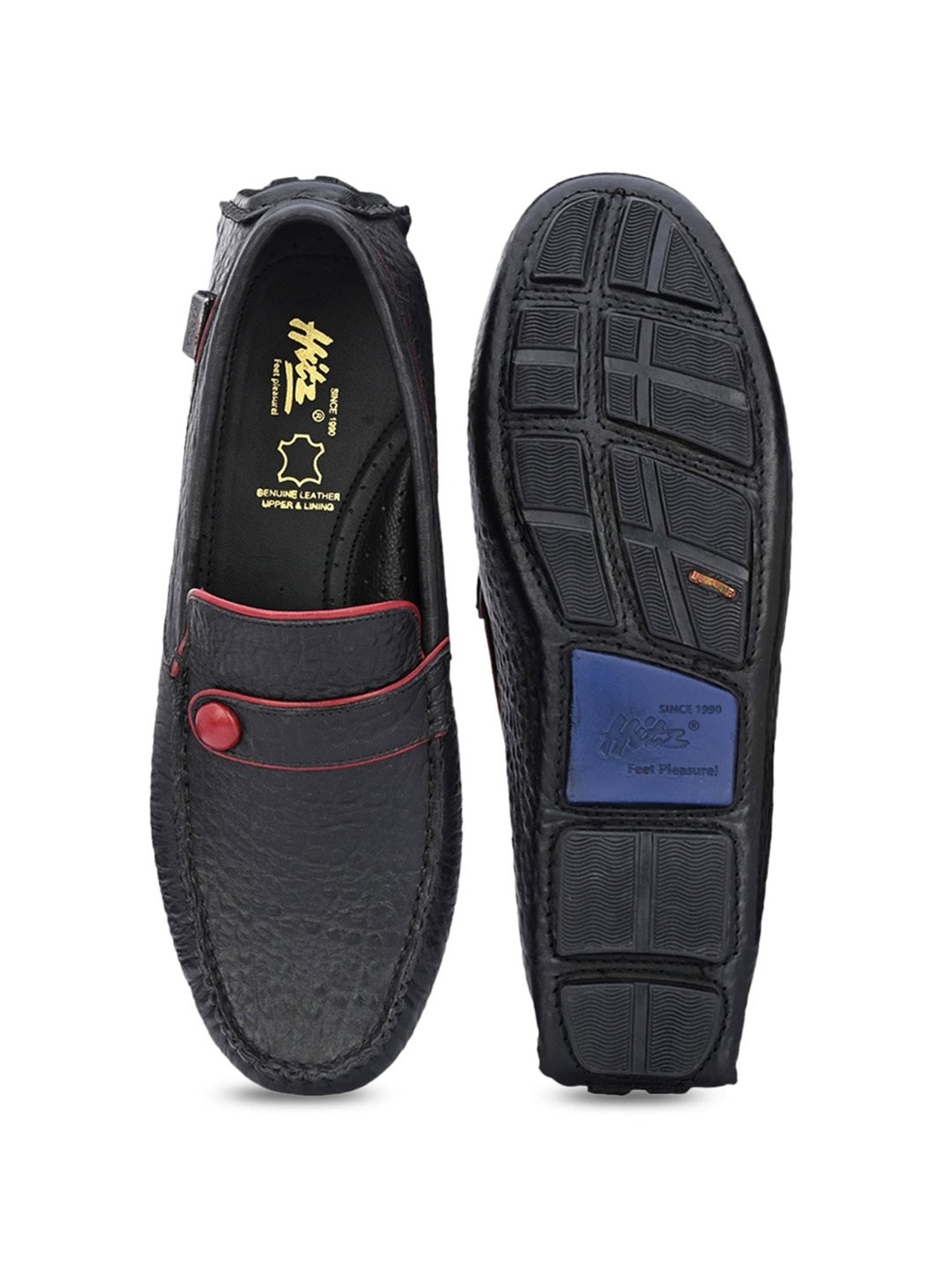 Hitz Men's Black Casual Loafers