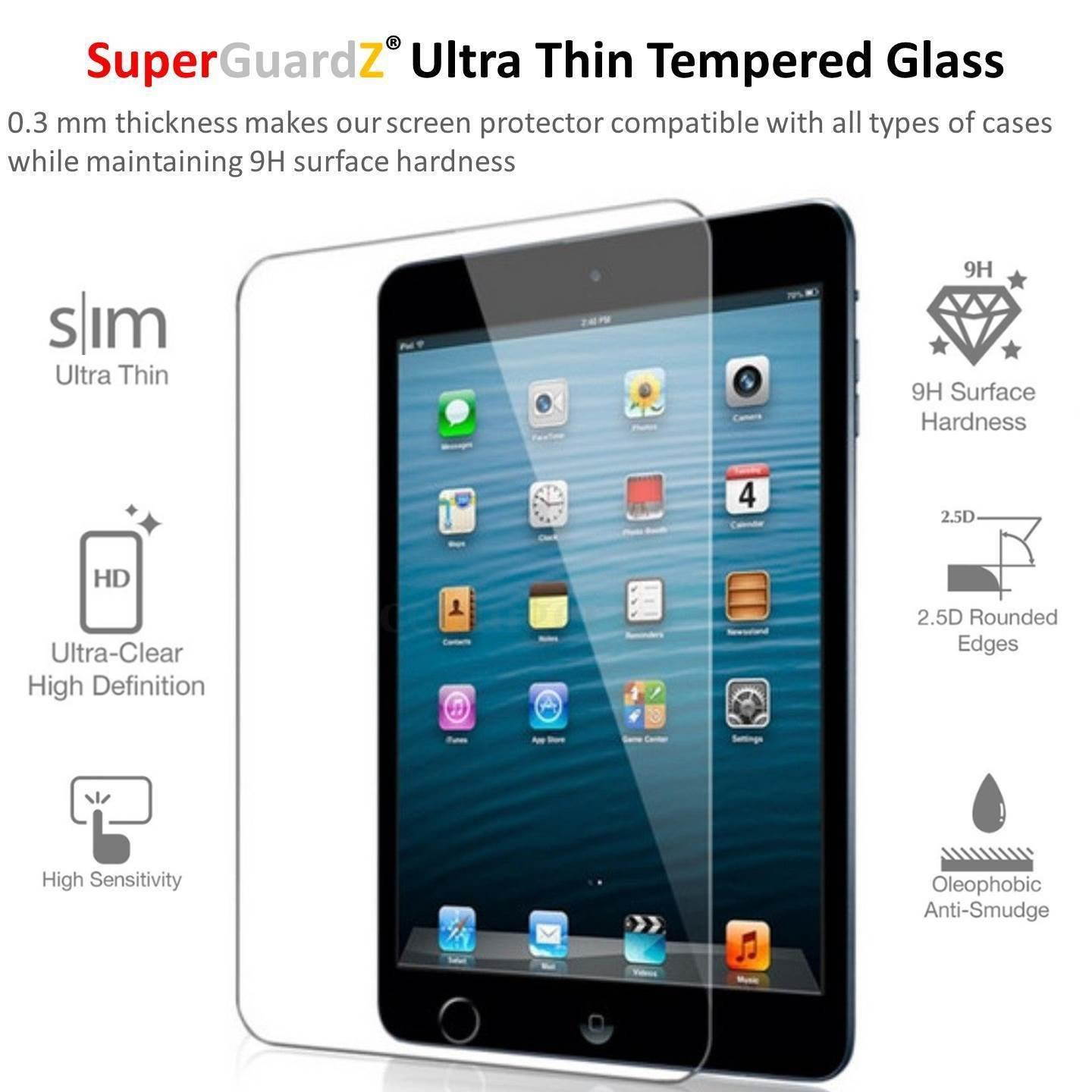 [2-PACK] iPad Mini 3 / 2 / 1 Screen Protector Tempered Glass [Anti-Glare Matte], SuperGuardZ, Anti-Fingerprint, Anti-Bubble [Lifetime Replacement]