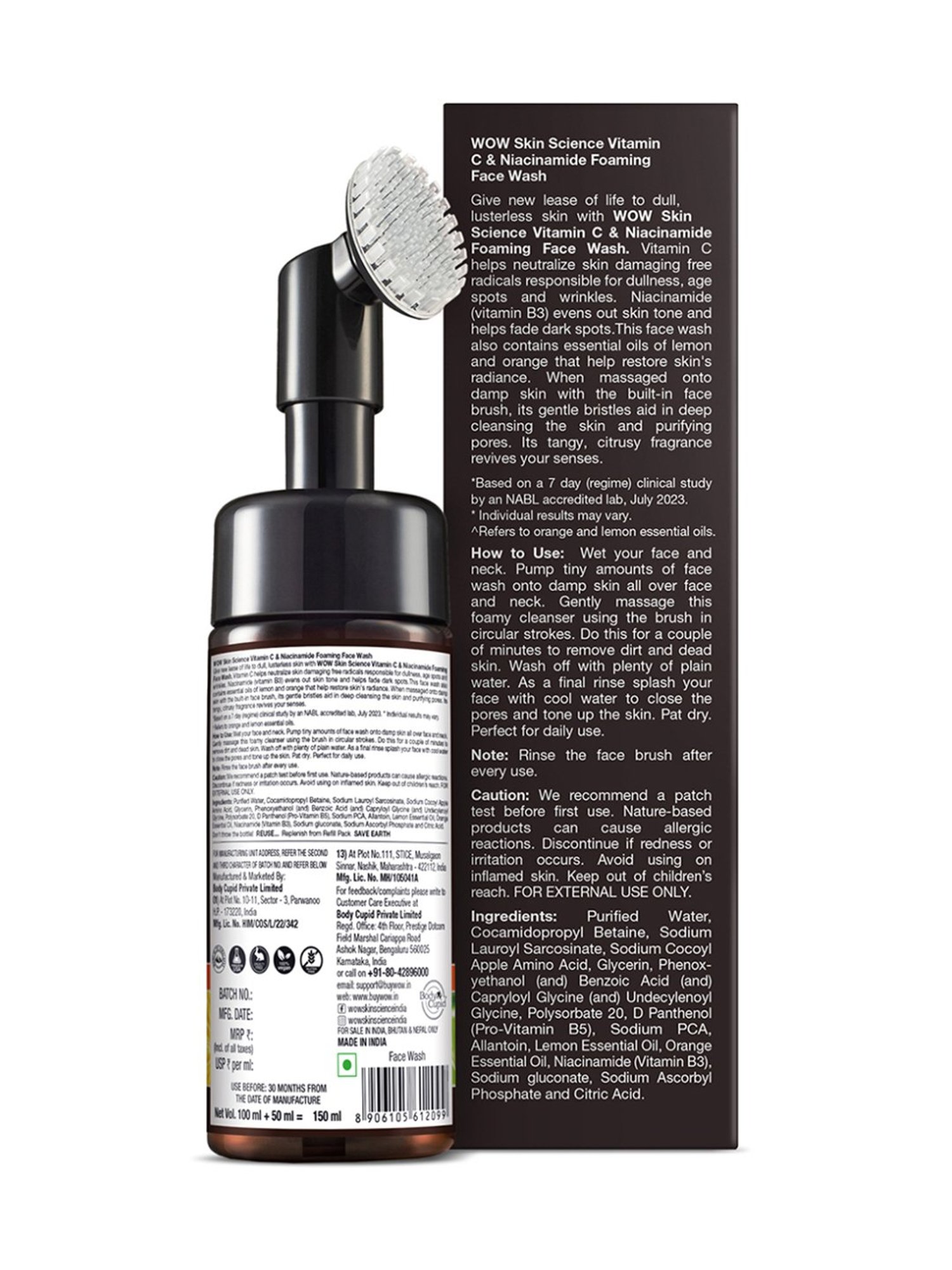 WOW Skin Science Brightening Vitamin C Foaming Face Wash - 150 ml