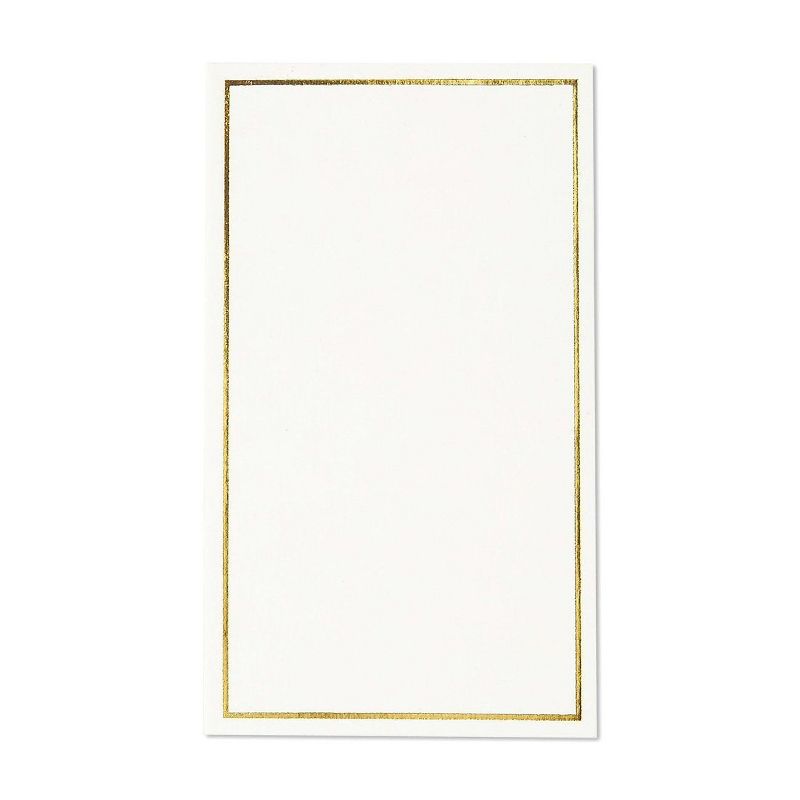 Pack of 100 Place Cards - Small Tent Cards with Gold Foil Border - Perfect for Weddings, Banquets, Events, 2 x 3.5 Inches