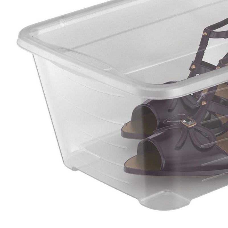 Life Story 5.7-Liter Clear Shoe & Closet Storage Box Container (16 Pack)