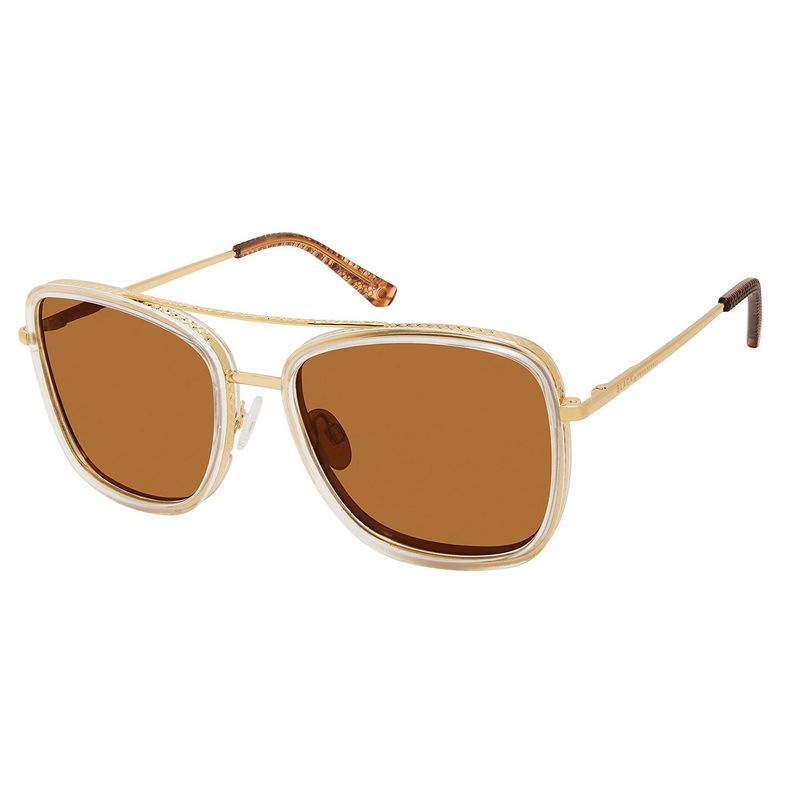 Priv'e Revaux The Vibe  Unisex Square Polarized Sunglasses Champagne Gold 59mm