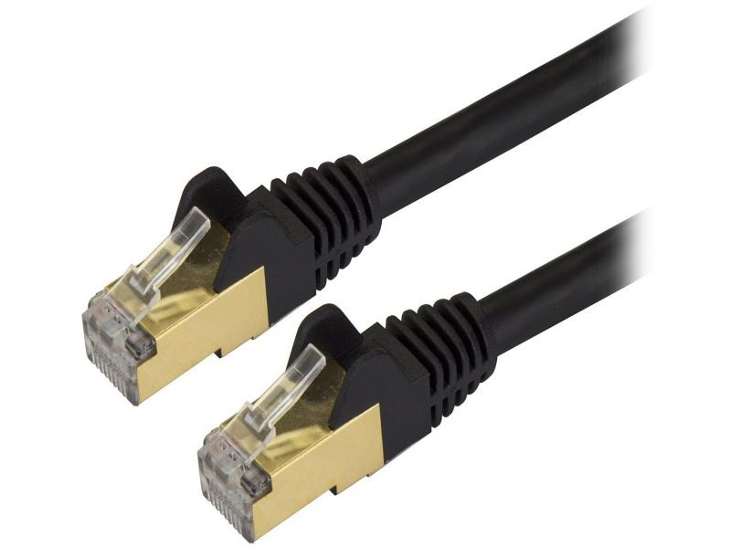StarTech C6ASPAT6BK StarTech.com Cat6a Shielded Patch Cable - 6 ft. - Black - Snagless RJ45 Cable - Ethernet Cord - Cat 6a Cable