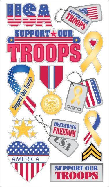 Sticko Classic Stickers-Support Our Troops