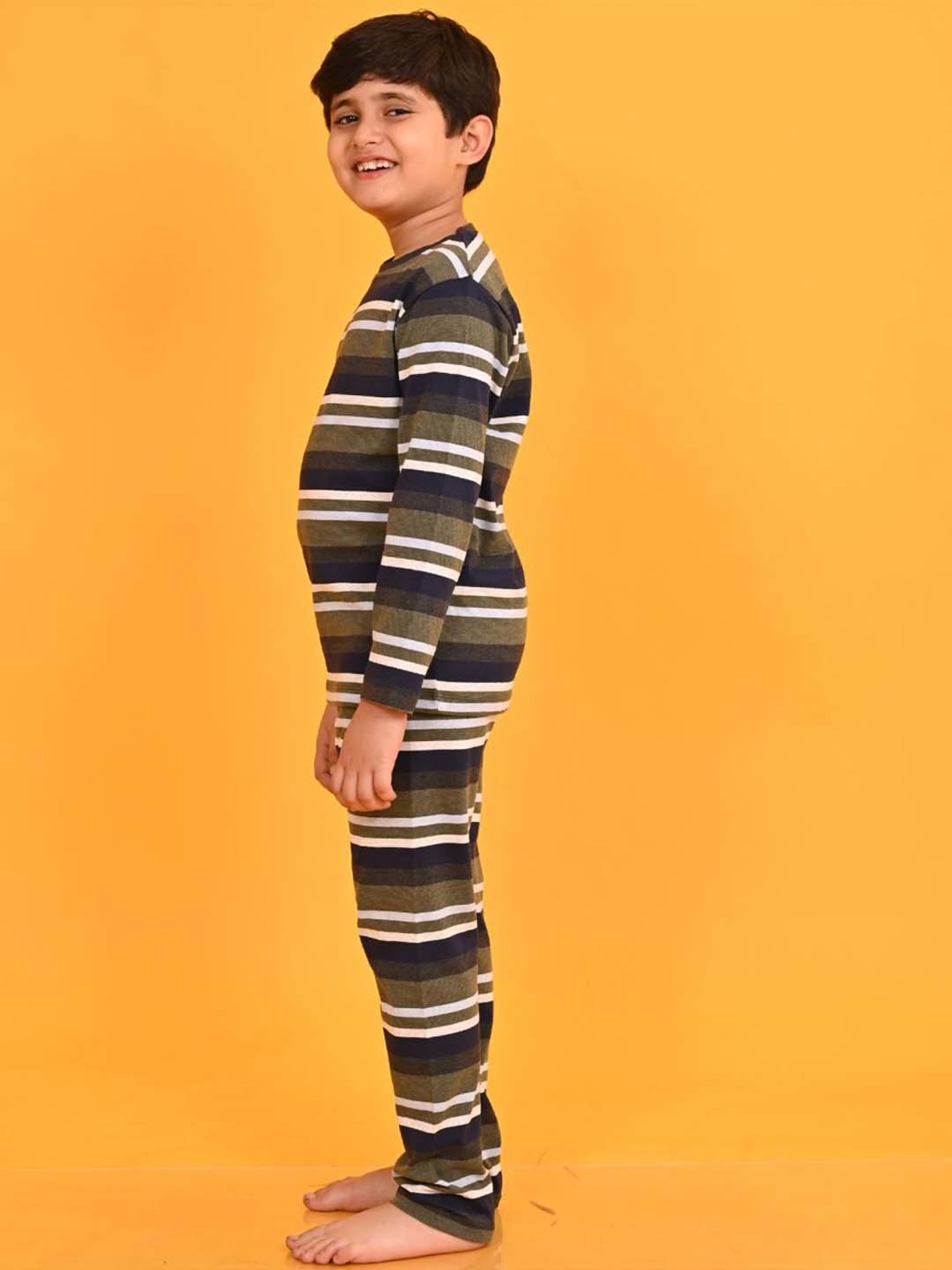 Nite Flite Boys Navy & Grey Born to Play Cricket Pyjama Set