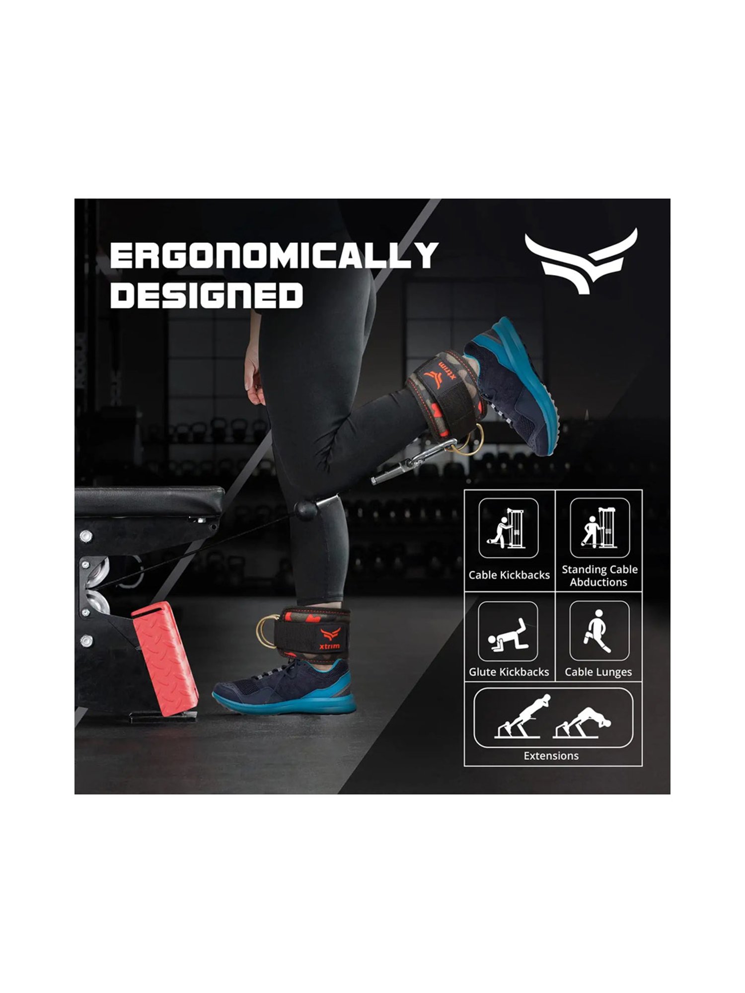 Xtrim Durafit Ankle Strap (Orange)