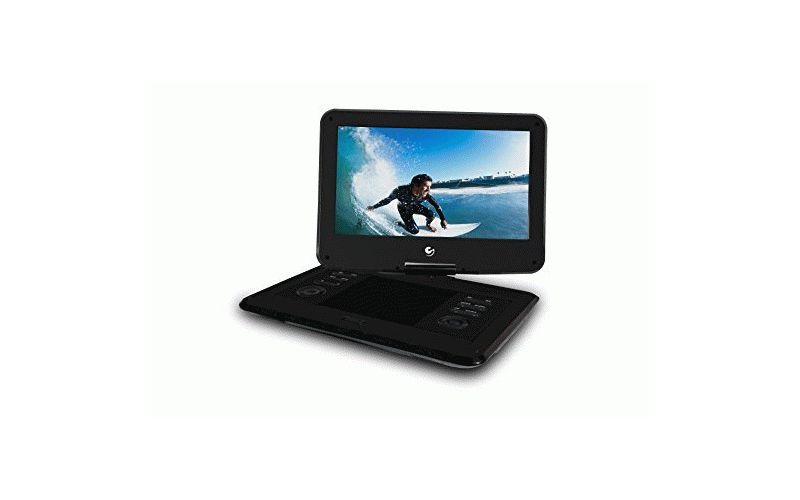Ematic EPD121BL Portable DVD Player - 12.1" Display - 1366 x 768 - Black - DVD-R, CD-R - DVD Video, Video CD, MPEG-4 - CD-DA, MP3