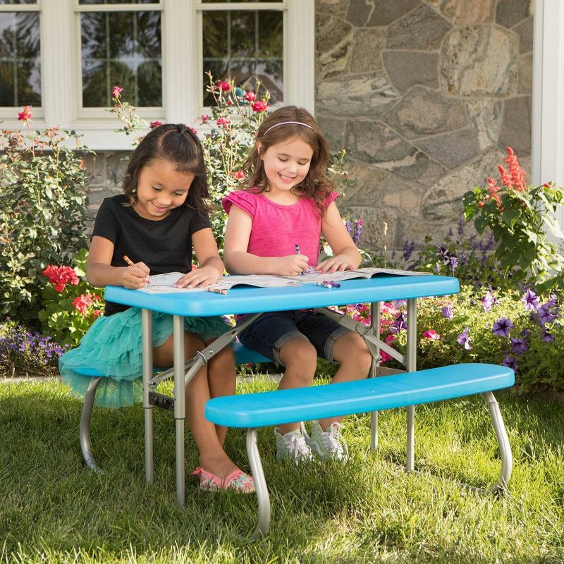 Kids Rectangle Patio Picnic Table Blue - Lifetime