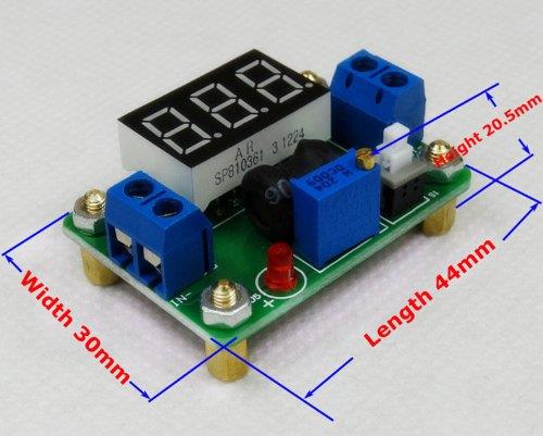 SMAKN Dc-dc Synchronous Rectifier Buck Power Converter Voltmeter Input 4.5-24v to Output 0.93v-20v(Green)