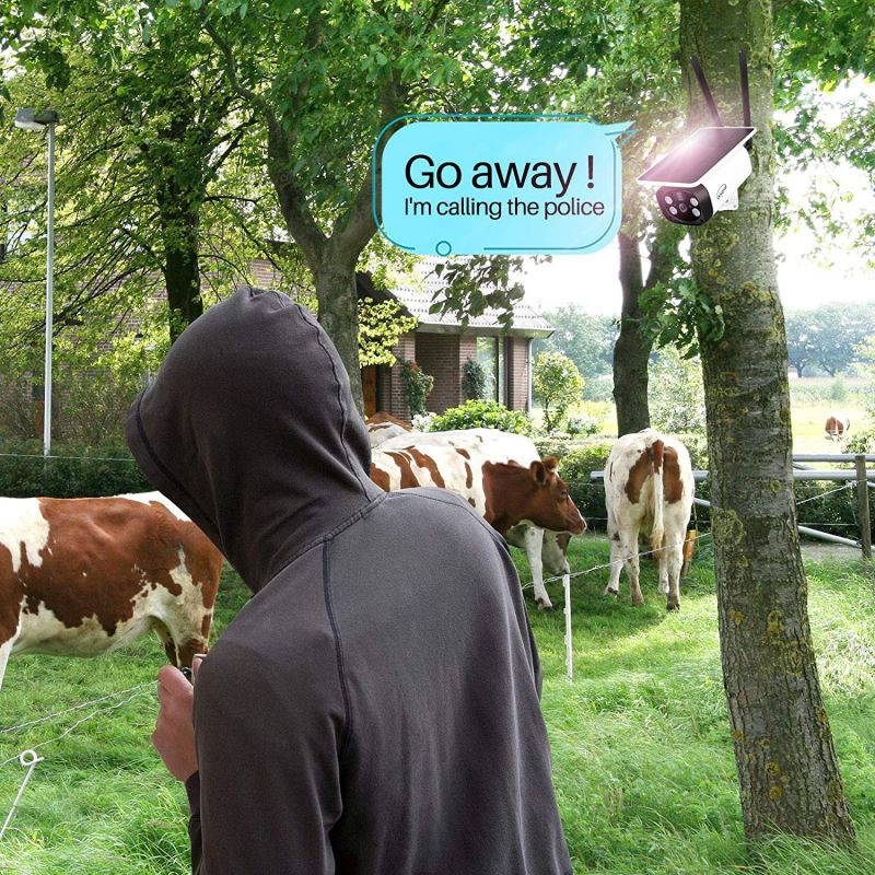 4G LTE Outdoor Battery and Solar-Powered Cellular Security Bullet Camera,SIM Card Included,1080P Starlight Night Vision, PIR Motion Detection ,No WiFi or Wire Needed-Wyave