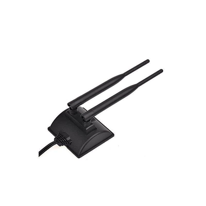 Dual WiFi Antenna with RPSMA Male Connector 24GHz 5GHz Dual Band Antenna Magnetic Base for PCIE WiFi Network Card USB WiFi Adapter Wireless Router Mobile Hotspot