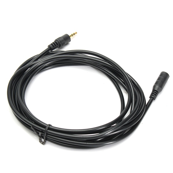 AU111 6 Feet Premium Audio Extension Cable Nylon Braided 35mm TRRS 4 Poles Jack Male to Female