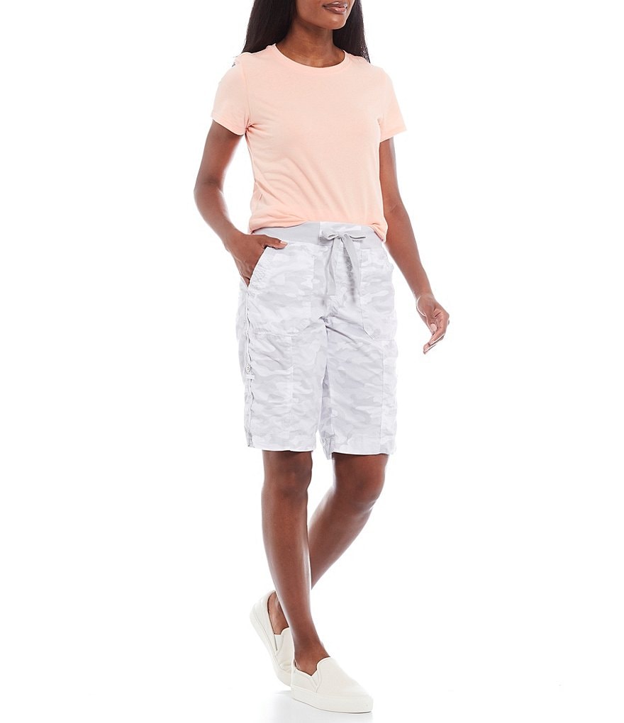 Calvin Klein Performance Camo Print Convertible Cargo Bermuda Shorts