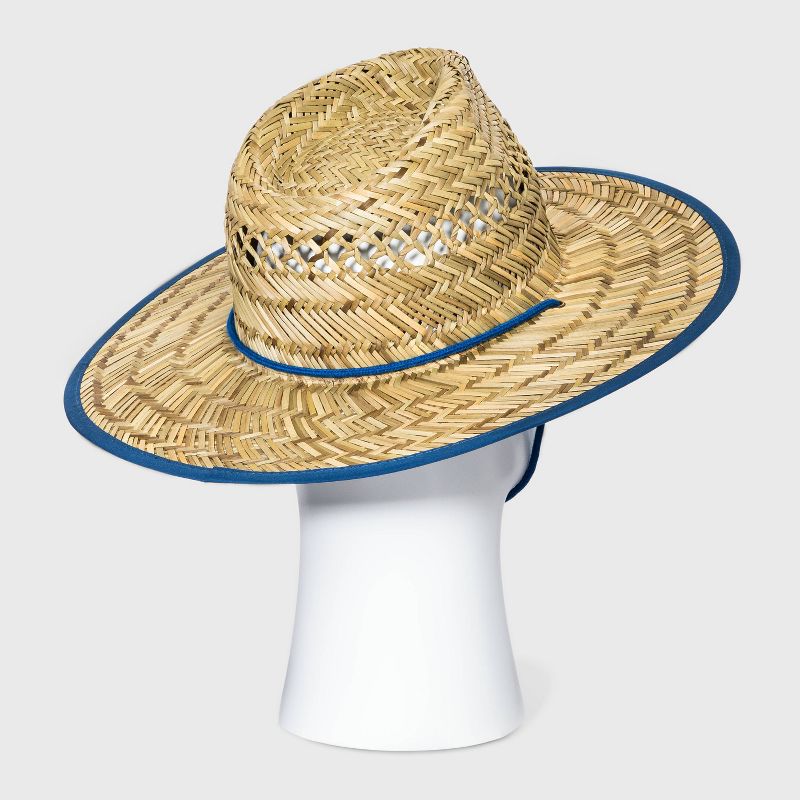 Men's Corona Straw Lifeguard Fedora Hat - Natural One Size