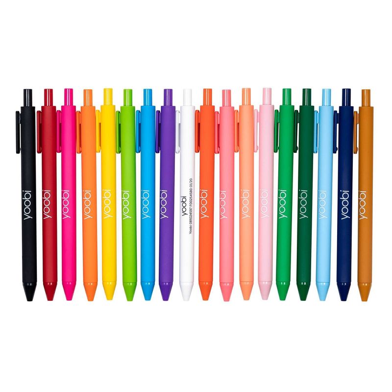 18ct Rollerball Gel Pens Retractable Multicolored  - Yoobi™