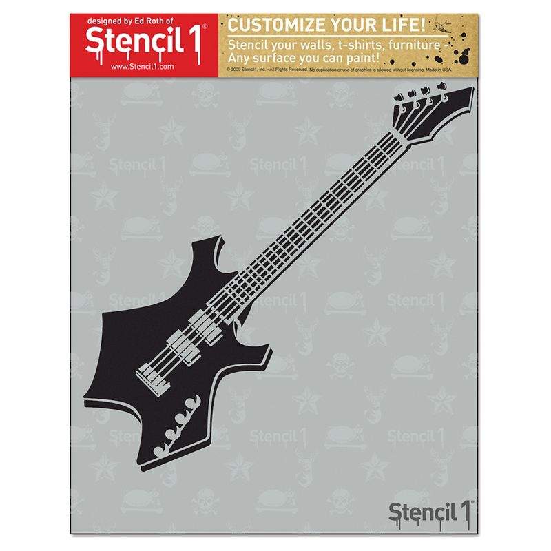 Stencil1 Guitar - Stencil 8.5" x 11"