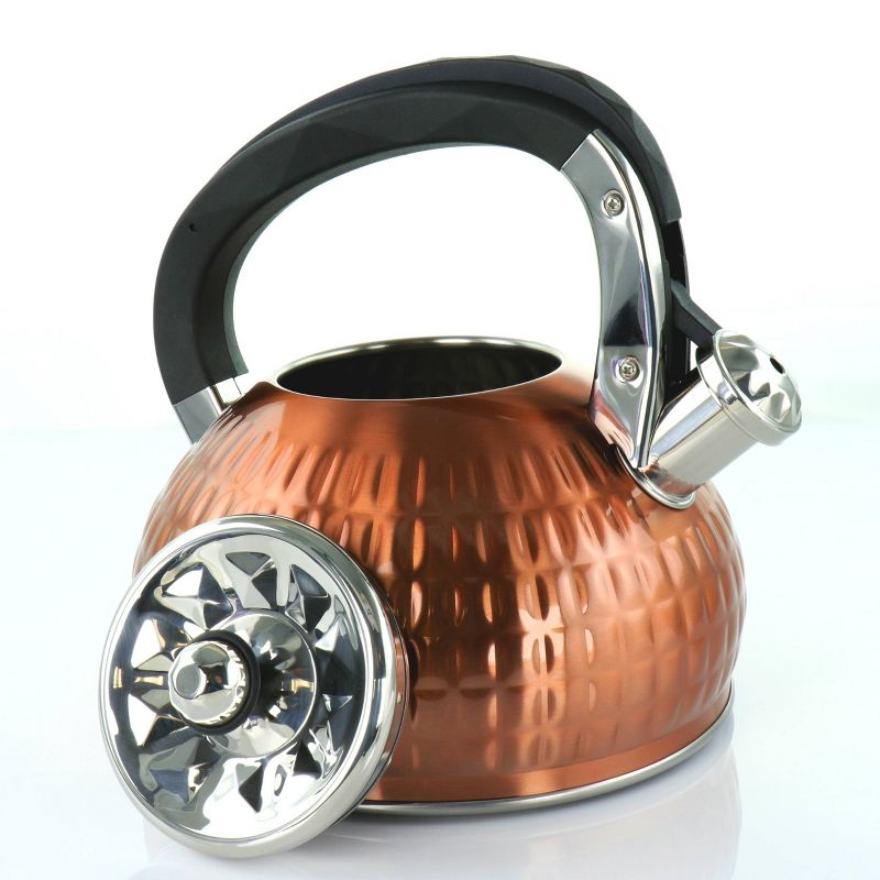 MegaChef 3L Stovetop Whistling Kettle - Copper
