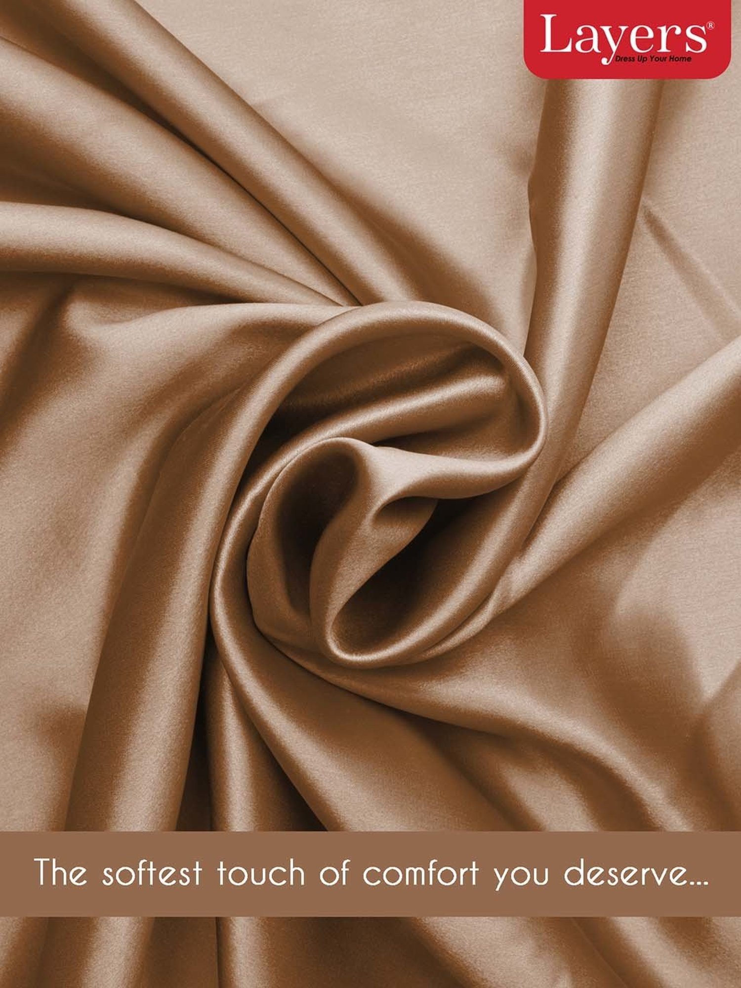 Layers Copper 85 GSM Micro Satin Silk Pillow Covers - Set of 2