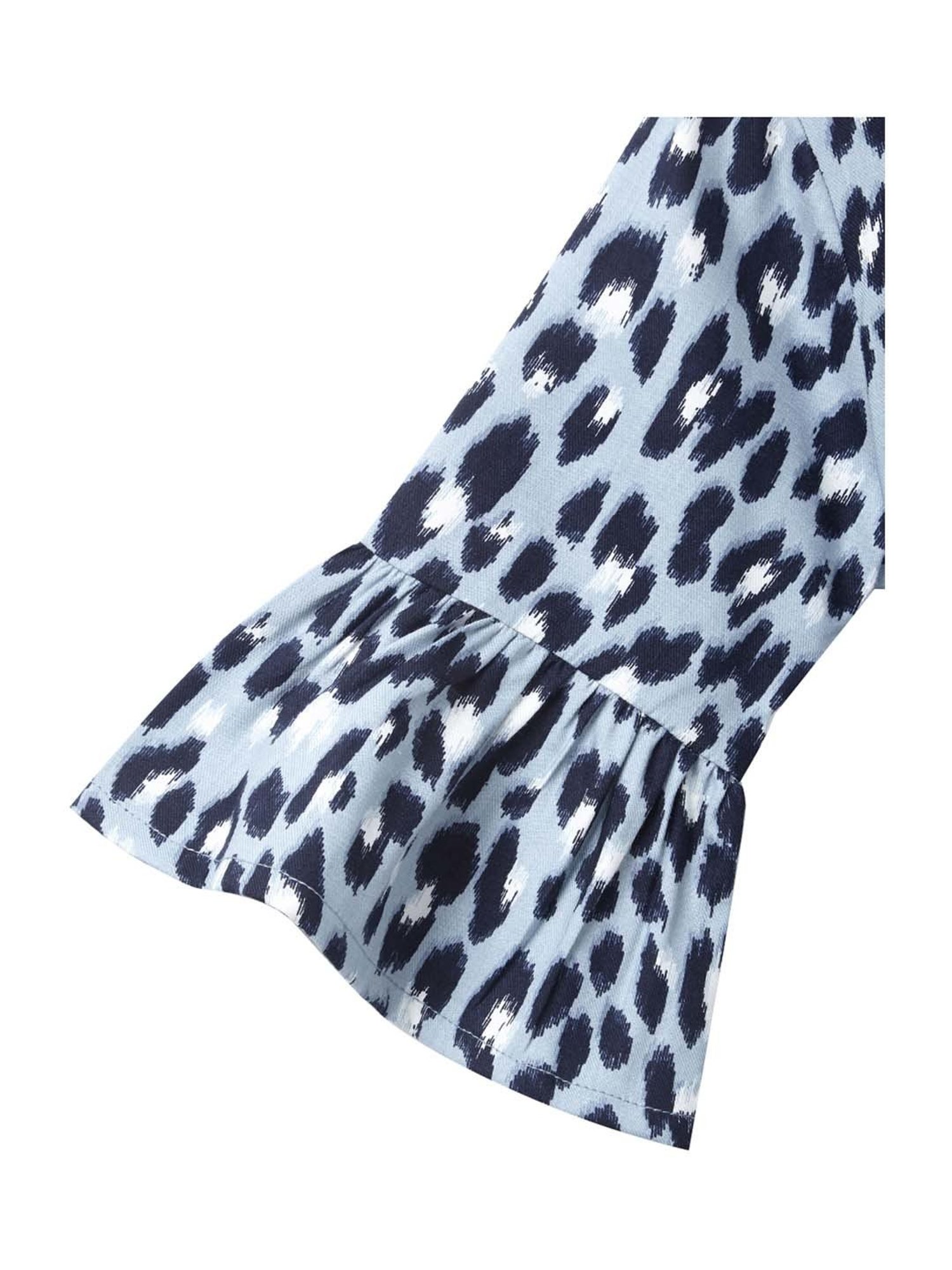 Cub McPaws Kids Blue Cotton Printed Dress