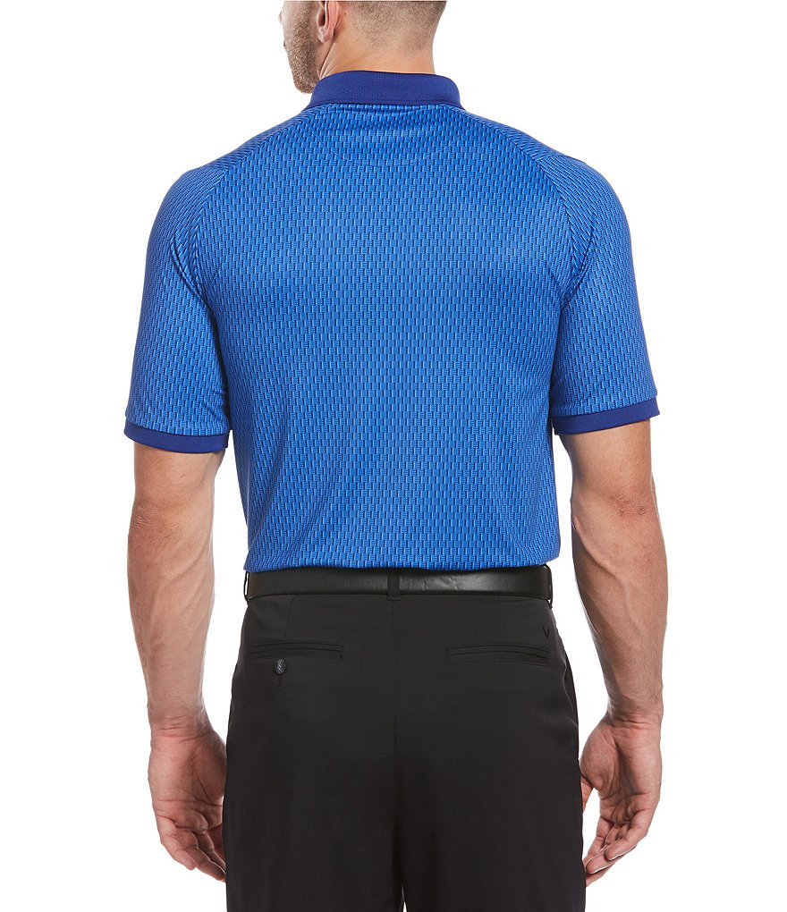 Callaway Golf Big & Tall Allover Tees Print Swing Tech Stretch Short-Sleeve Polo Shirt