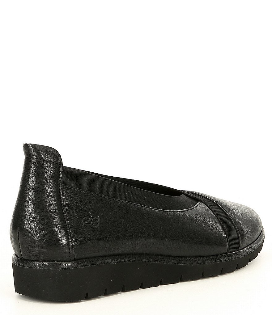 DKNY Eli Leather Logo Hardware Strap Loafers