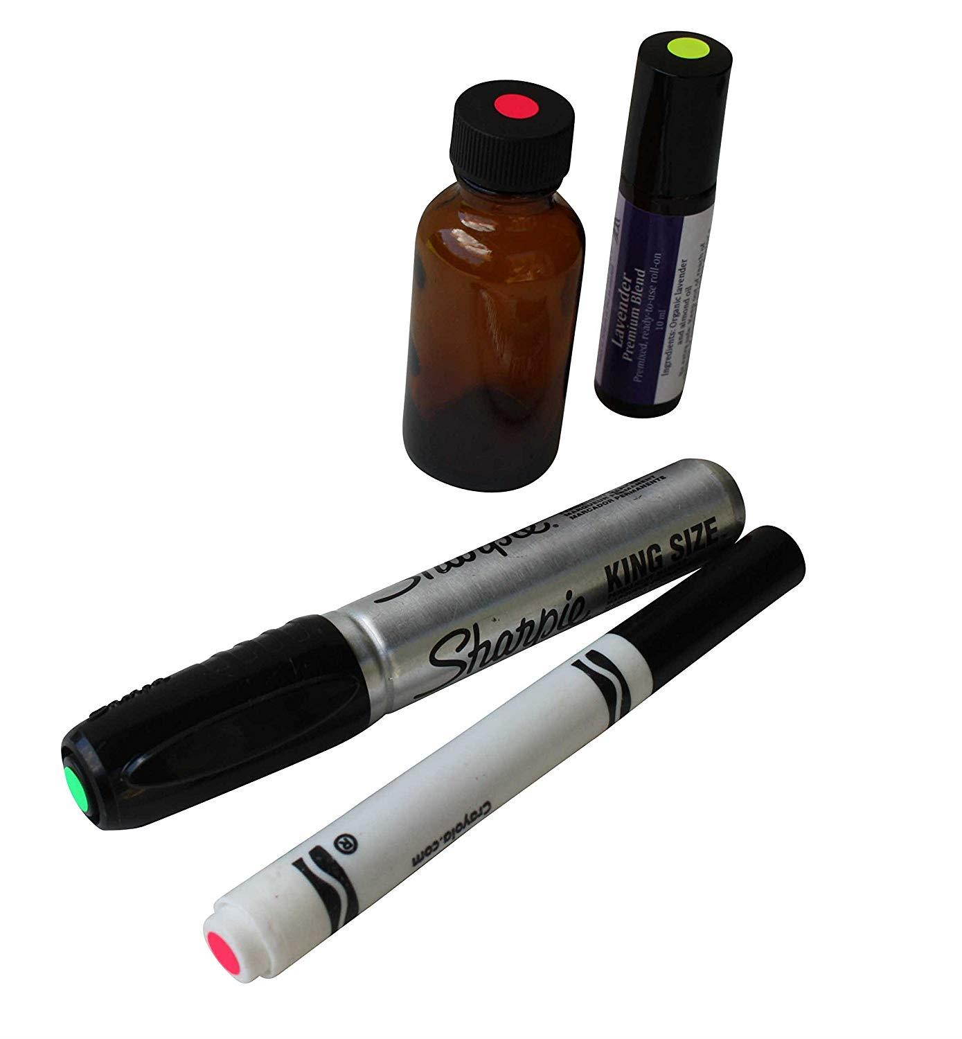 Stickers Dots in Black ~ &frac14;&rdquo; inch 8mm 5/16 Color labels - 2520 Pack by Royal Green