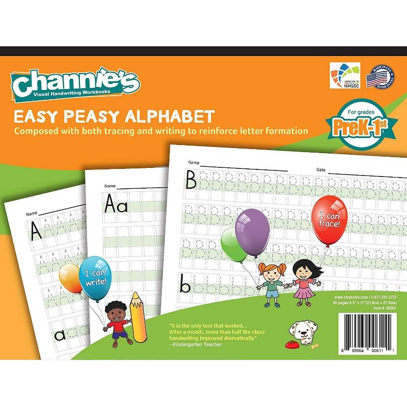 Channie's 5pk Handwriting & Math Workbooks - PreK-1st Grade