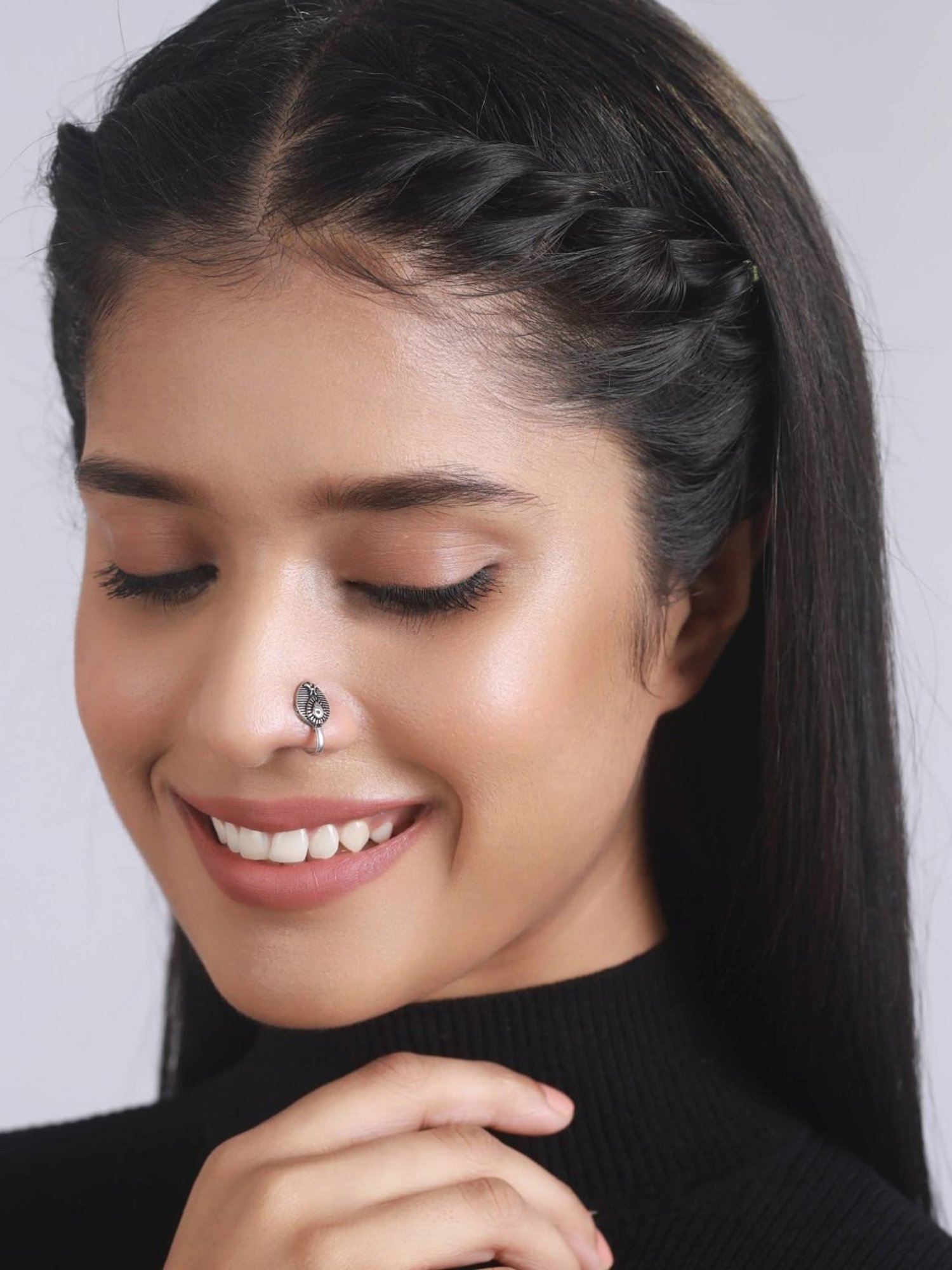 Teejh Aahna Silver Nose Ring