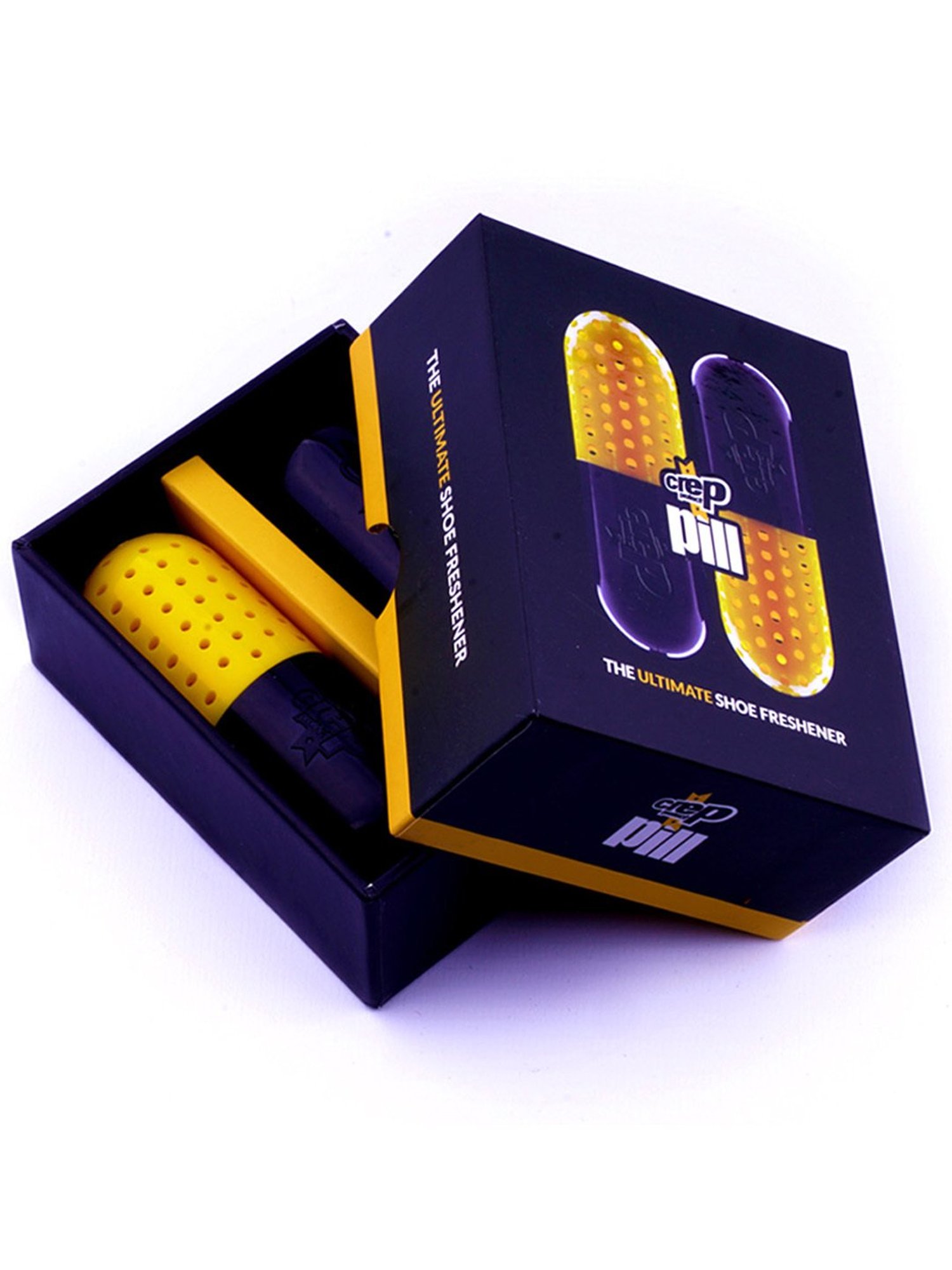 Crep Protect Refresher Pill - Ultimate Shoe Deodorant, Fresh Cotton Fragrance (Purple & Yellow)