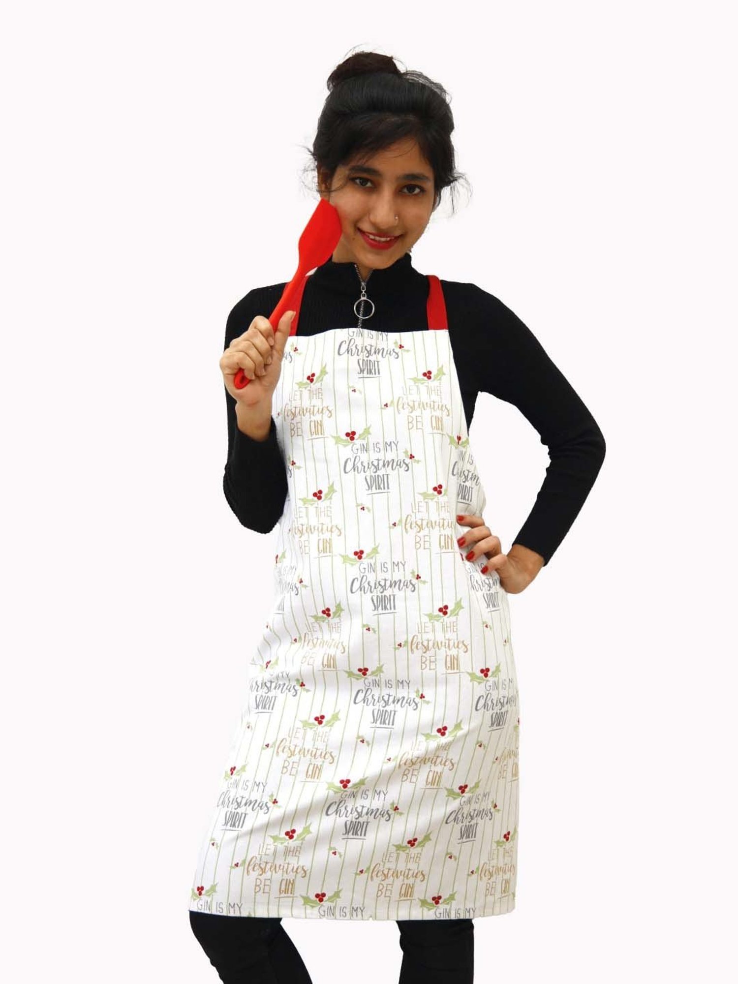 Ariana White Cotton Kitchen Apron