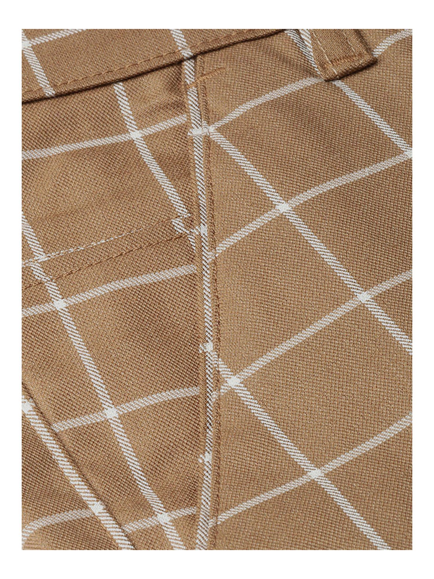 Sojanya Khaki & Off White Checks Trousers