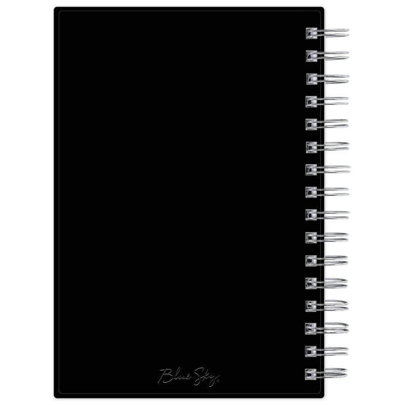 2021 Planner 5" x 8" Plastic Cover Daily/Monthly Wirebound Black - Blue Sky