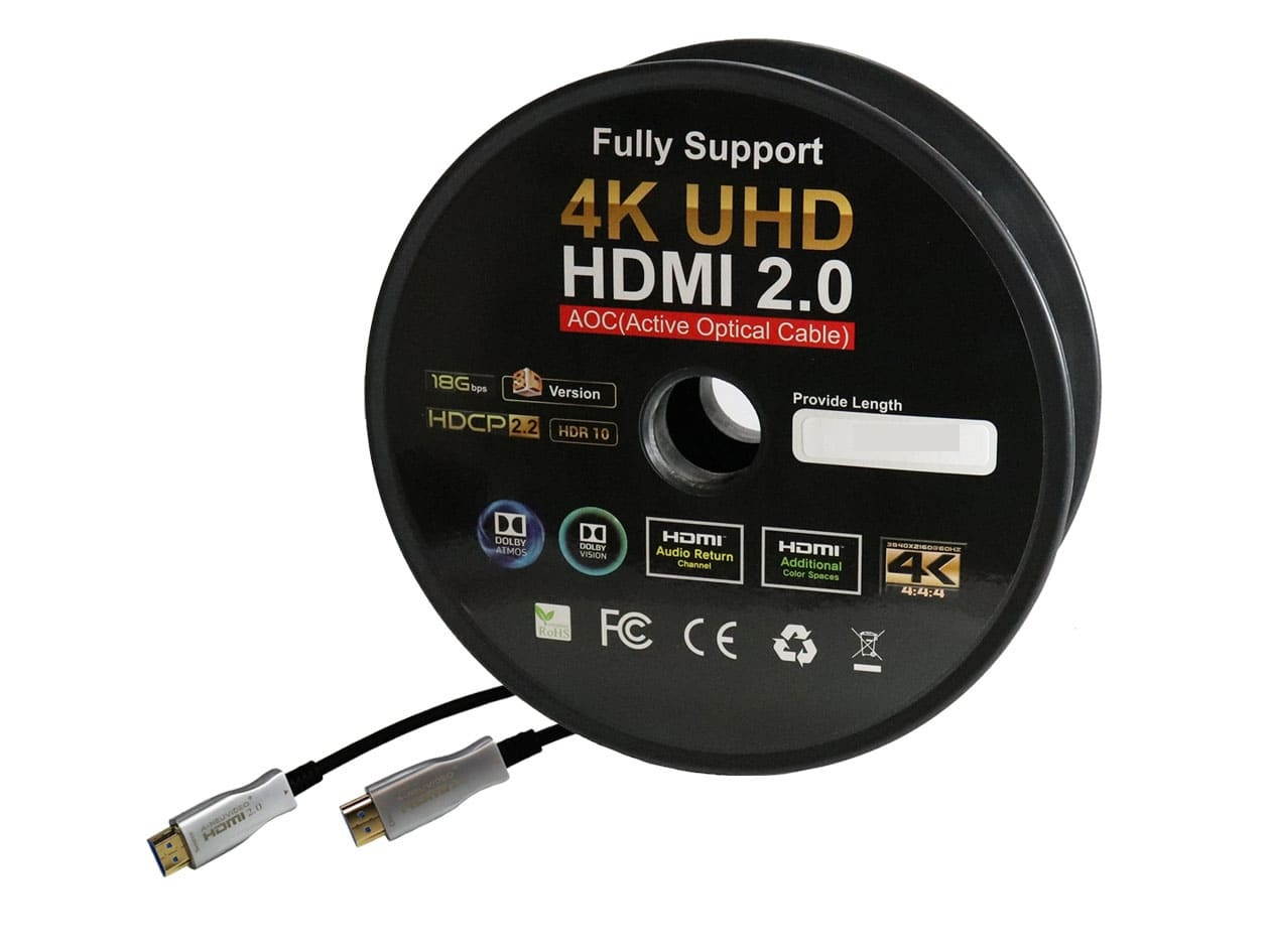 A-NeuVideo Fiber Optic Hdmi Active Optical Cable - 100m/328ft