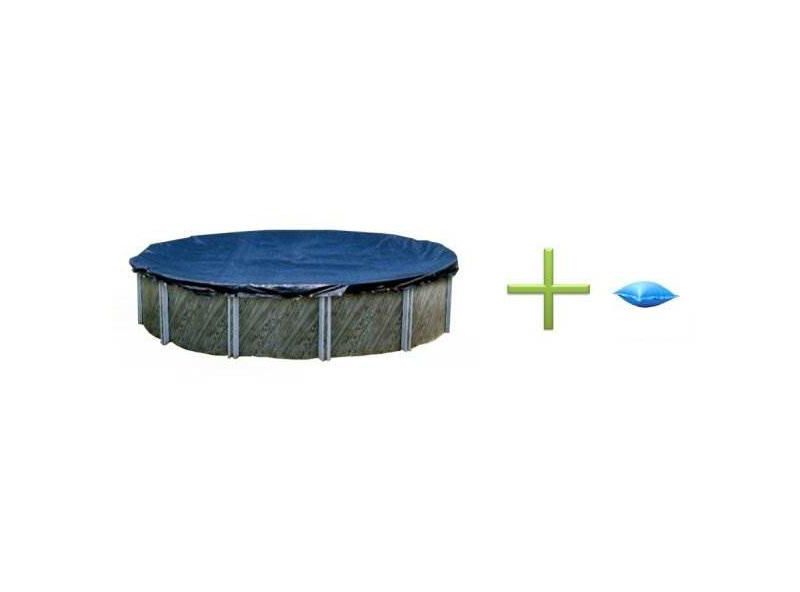 Swimline 18' Round Winter Swimming Pool Cover + 4'x4' Winterizing Air Pillow