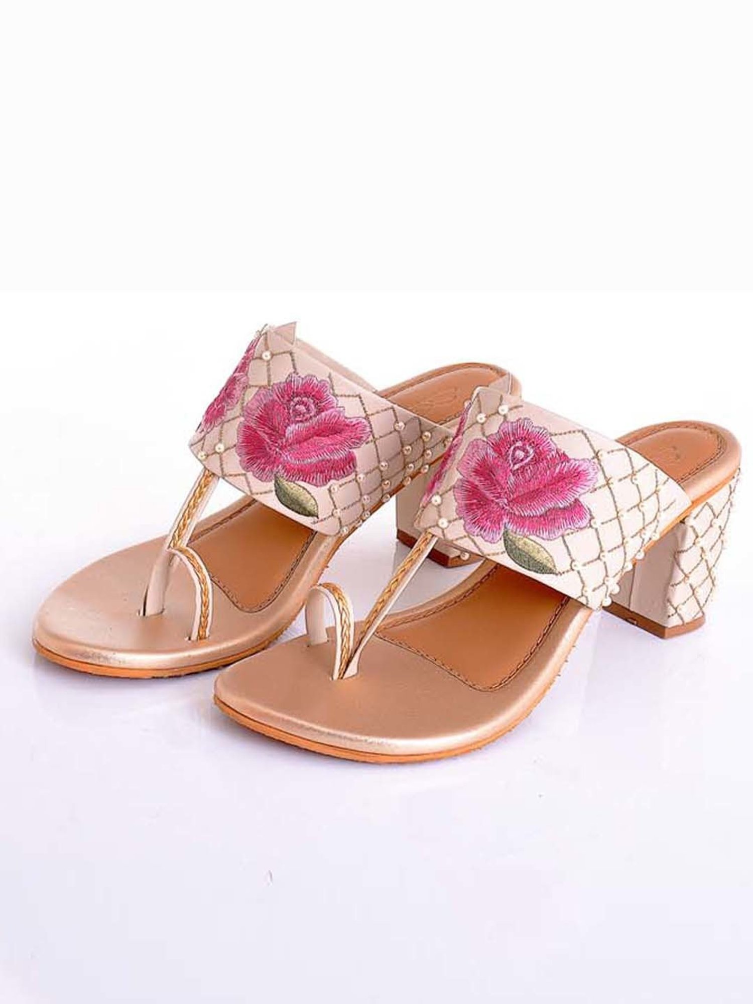 Sole House Women's Pink Toe Ring Sandals