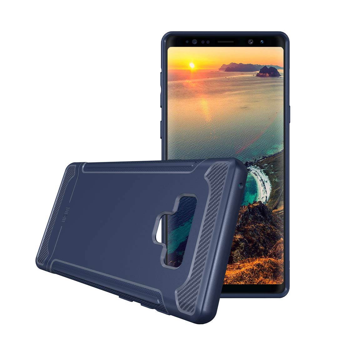 Galaxy Note 9 Case, TUDIA [Linn] Ultra Slim Lightweight Carbon Fiber Design TPU Bumper Protection Phone Cover for Samsung Galaxy Note 9 (Gray)