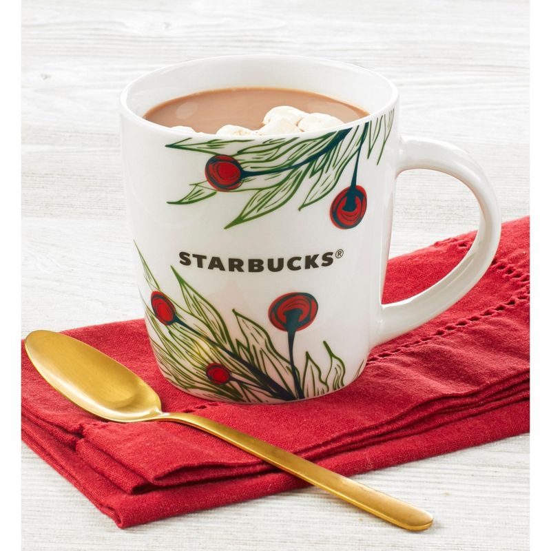 Starbucks Cup 'O Cheer Holiday Hot Chocolate Cocoa Gift Set, Includes Ceramic Mug and Peppermint Cocoa
