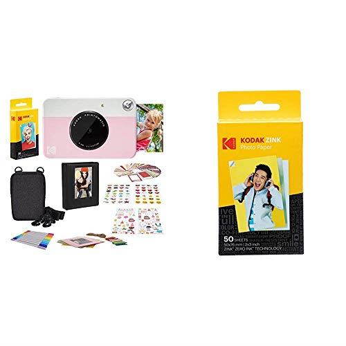 PRINTOMATIC Digital Instant Print Camera Pink 2x3 Premium Zink Photo Paper 50 Sheets