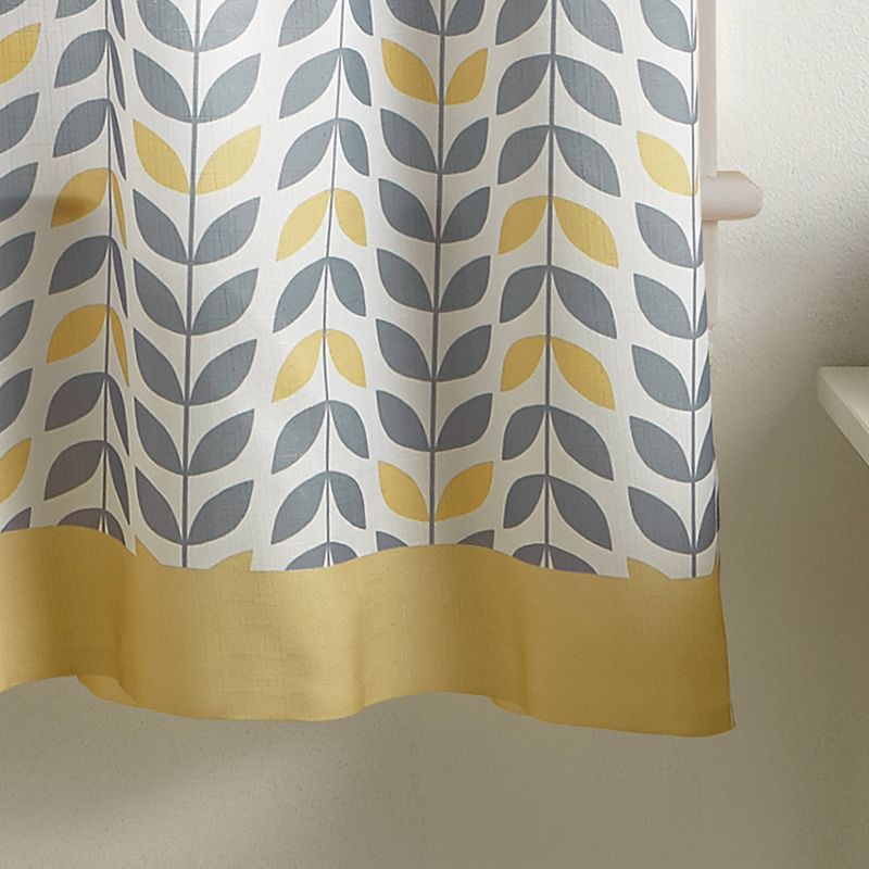 Set of 2 36"x42" Floral Curtain Tiers White/Beige - Threshold™