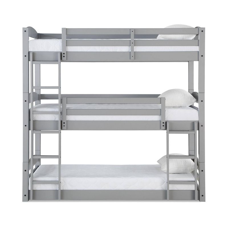 Bertha Triple Floor Bunk Bed Gray - Dorel Living