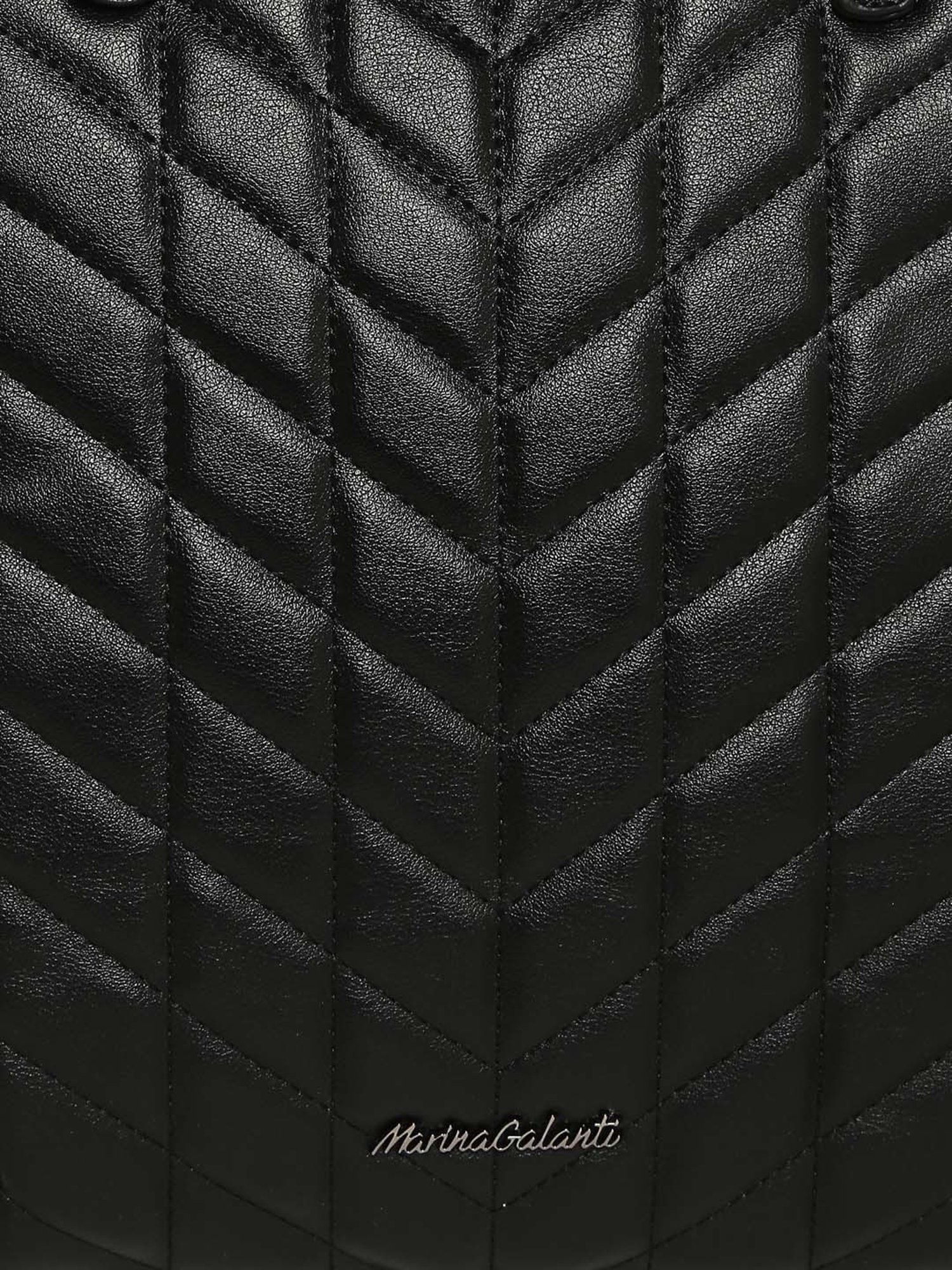 Marina Galanti Black Quilted Medium Tote Handbag