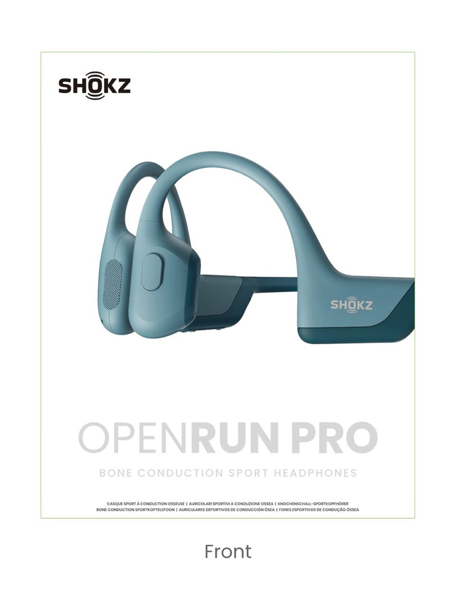 SHOKZ OpenRun Pro In Ear Wireless Bluetooth Neckband with Mic, IP55 Waterproof (Cooldown Blue)