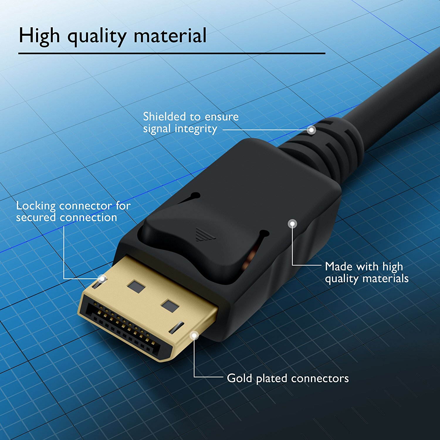 9.8 ft DisplayPort to DisplayPort Cable DP Cable M/M
