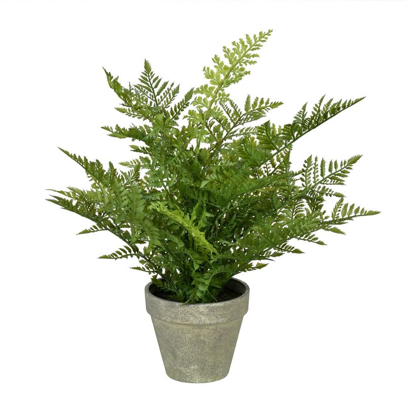 Vickerman 19" Green Potted Fern.